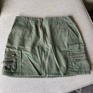 High Rise Cargo Mini Skirt